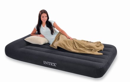 Надувной матрас односпальный 99х191х25 см INTEX Pillow Rest 64146 (66779)
