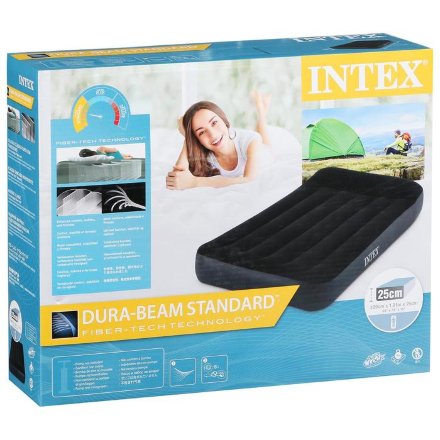 Надувной матрас односпальный 76х191х25 см INTEX Pillow Rest 64141 (66767)