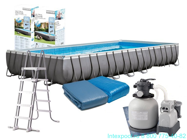  бассейн Ultra Frame Pool Intex 28372 - распродажа бассейнов в .