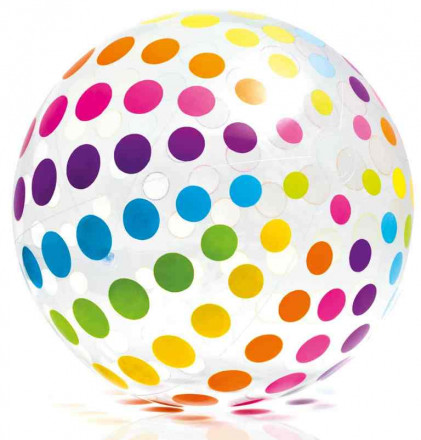 Надувной цветной мяч Горошек 107 см Intex 59065
