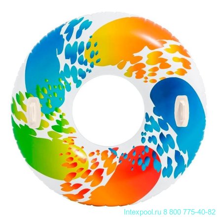 Надувной круг Цветной вихрь Intex 58202