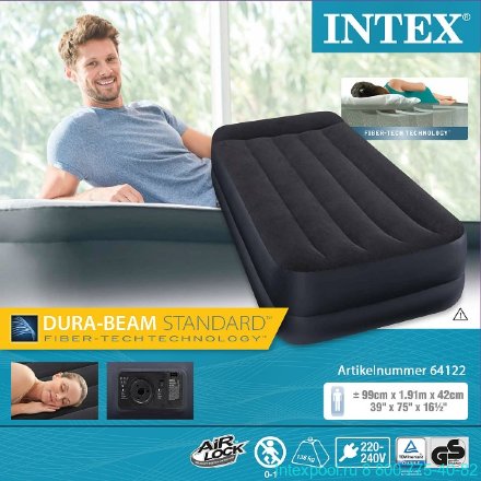 Надувная кровать с насосом Pillow Rest Intex 64122