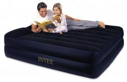 Двуспальная надувная кровать Pillow Rest bed Fiber-Tech Intex 64124
