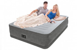 Надувная двуспальная кровать с насосом Comfort-Plush Intex 64414
