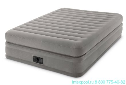 Надувная двуспальная кровать с насосом Prime Comfort Intex 64446
