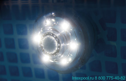 Гидроэлектрическая LED подсветка для джакузи аэро и гидромассаж 5 цветов Intex 28504
